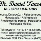 La imagen 1 de la Empresa FANESI DANIEL J -  MÉDICO PSIQUIATRA - MP 80787 - MN 55927 Psiquiatria en Olavarría AR-B