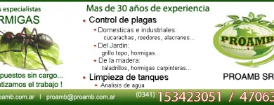 La imagen 5 de la Empresa PROAMB S.R.L. Desinfeccion Y Control De Plagas - Servicios en Rosario AR-S